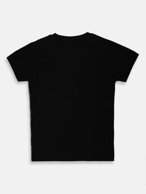 black cotton t-shirt with free mask - 17088542 - Standard Image - 2