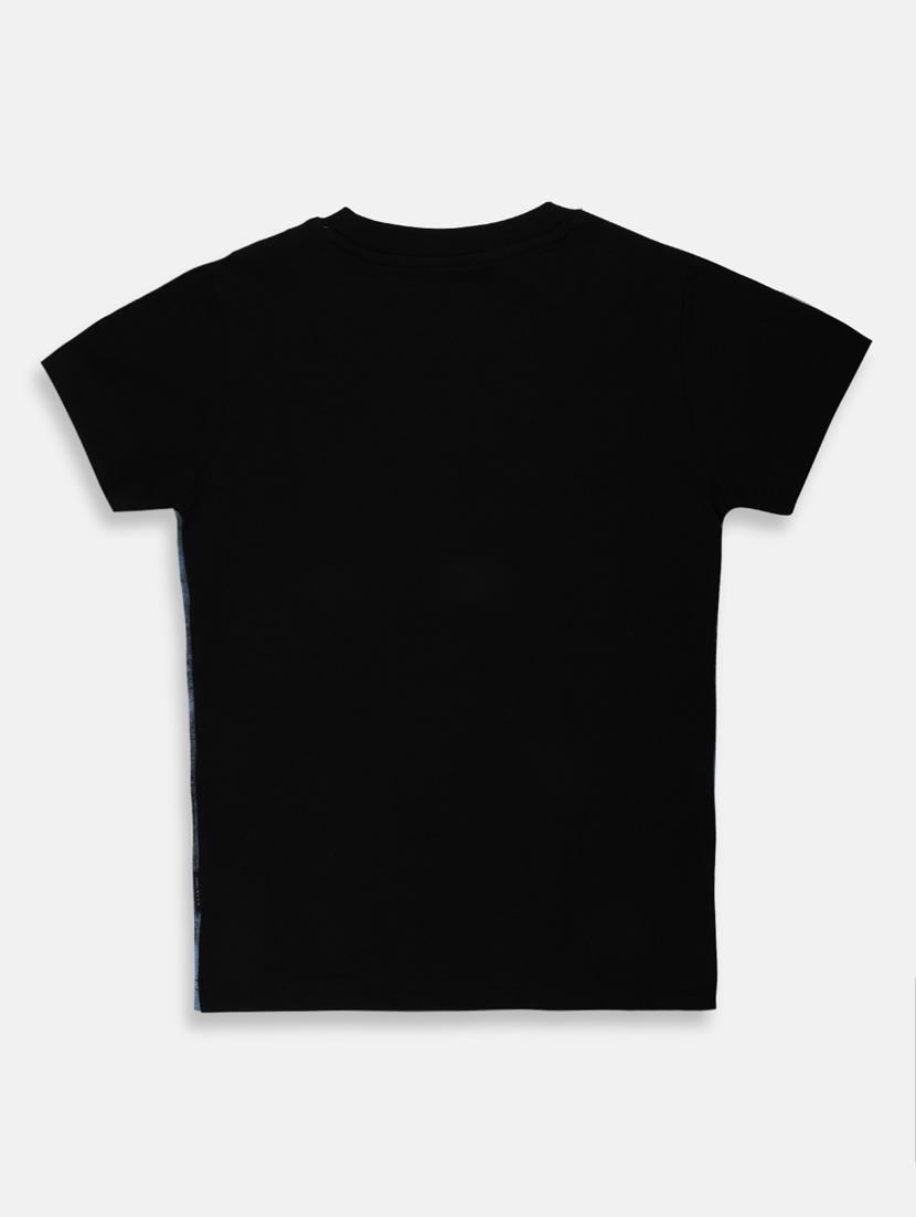 black cotton t-shirt with free mask - 17088542 - Zoom Image - 2
