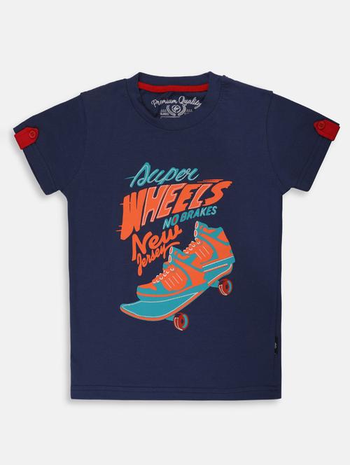 blue cotton t-shirt with free mask - 17088546 - Standard Image - 1