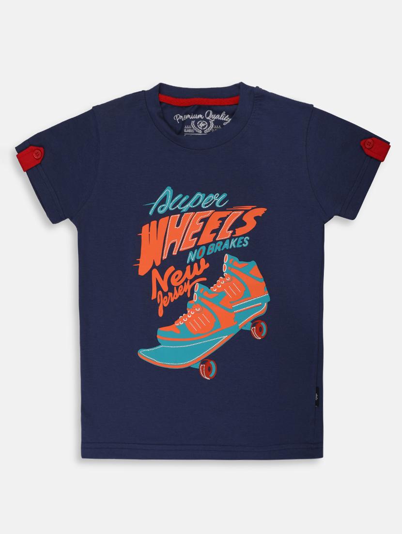 blue cotton t-shirt with free mask - 17088546 - Zoom Image - 1
