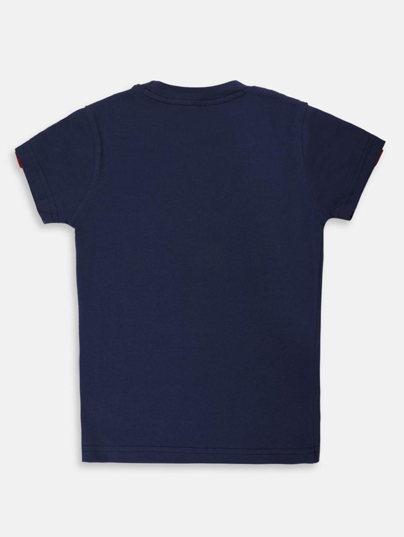 blue cotton t-shirt with free mask - 17088546 - Zoom Image - 2