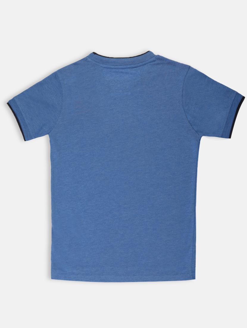 blue cotton t-shirt with free mask - 17088553 - Zoom Image - 2