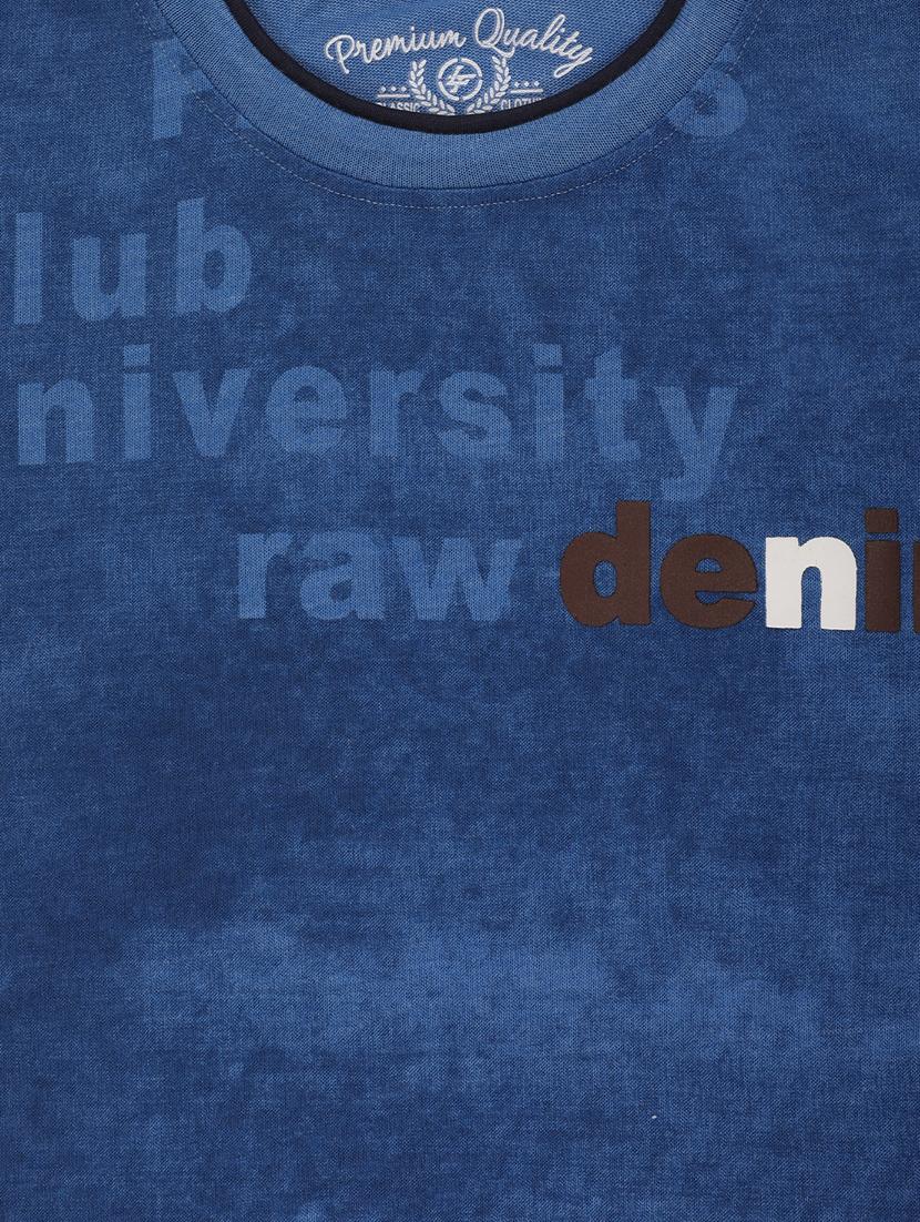 blue cotton t-shirt with free mask - 17088553 - Zoom Image - 3