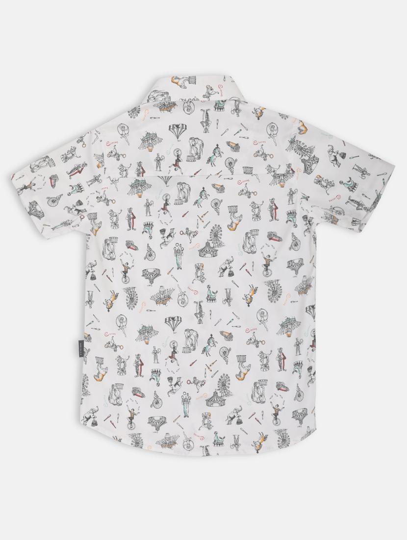 white cotton shirt with free mask - 17088572 - Zoom Image - 2