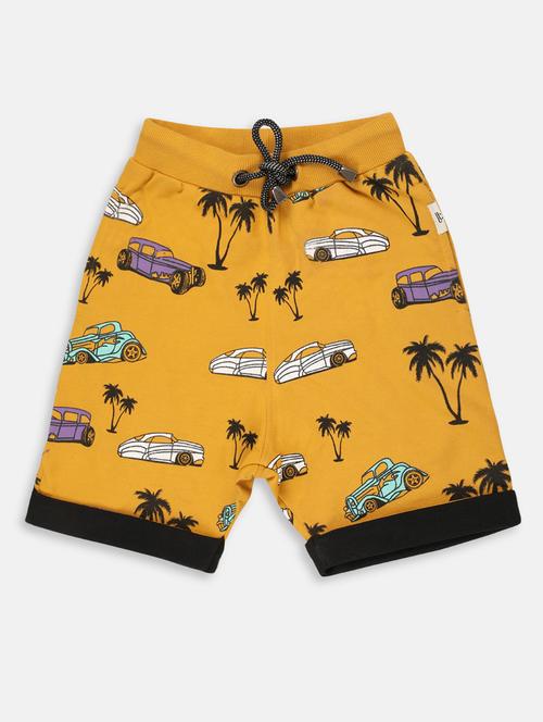 yellow cotton shorts with free mask - 17088611 - Standard Image - 1