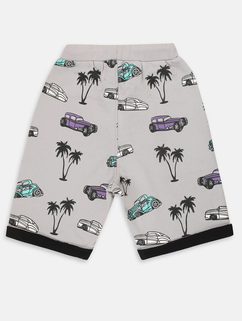 grey cotton shorts with free mask - 17088612 - Zoom Image - 2
