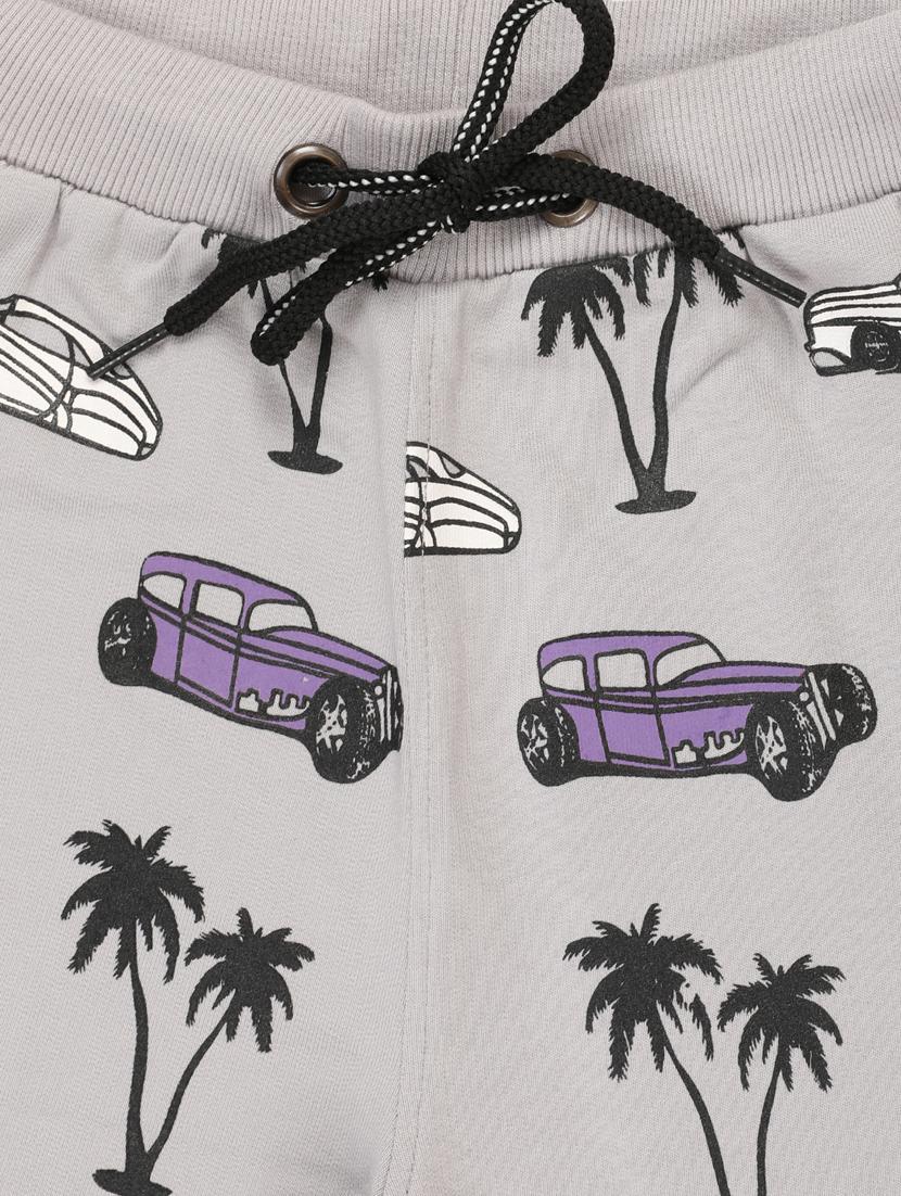 grey cotton shorts with free mask - 17088612 - Zoom Image - 3