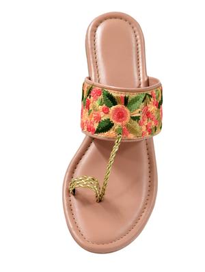 yellow one toe kolhapuris - 17088713 - Standard Image - 4