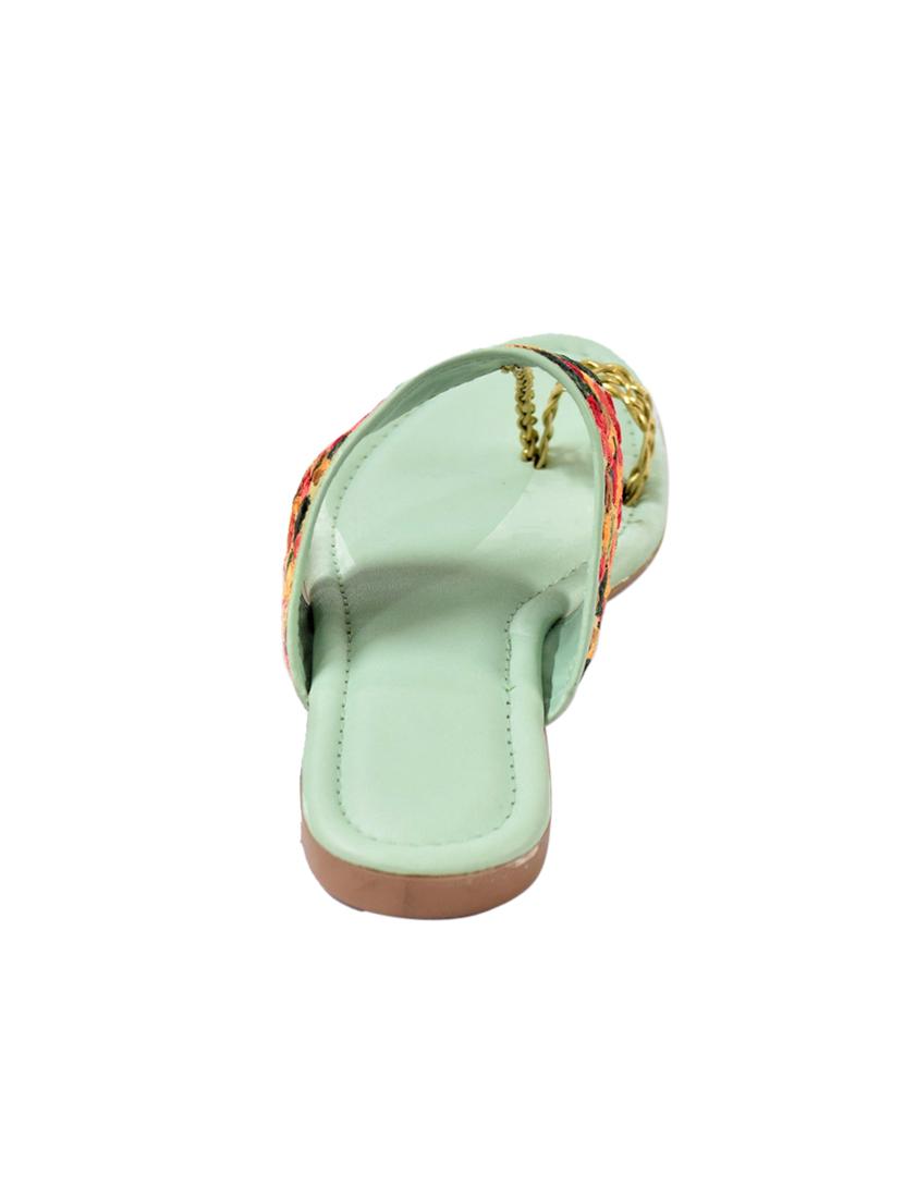 green one toe kolhapuris - 17088714 - Zoom Image - 3
