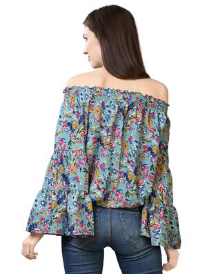 bell sleeves floral top - 17088875 - Standard Image - 3