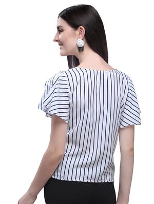 tulip sleeves striped top - 17088888 - Standard Image - 3