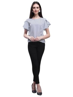 tulip sleeves striped top - 17088888 - Standard Image - 4