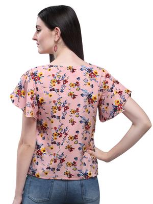 tulip sleeves printed top - 17088894 - Standard Image - 3