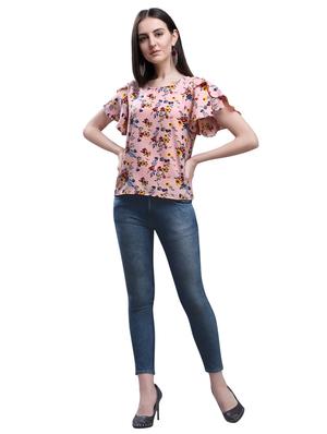 tulip sleeves printed top - 17088894 - Standard Image - 4