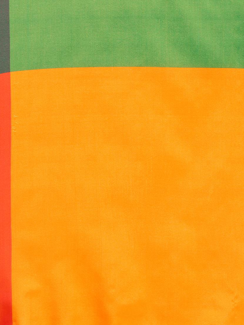 color block kanjivaram saree with blouse - 17088919 - Zoom Image - 4