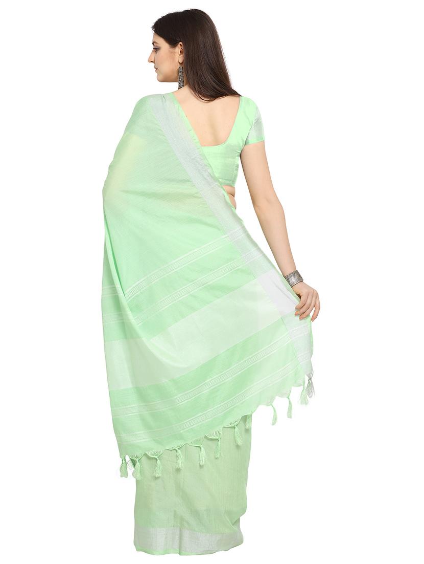 solid kanjivaram saree with blouse - 17088927 - Zoom Image - 2
