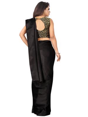 solid plain saree with blouse - 17089002 - Standard Image - 2