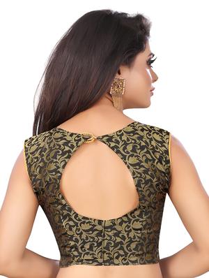 solid plain saree with blouse - 17089002 - Standard Image - 4