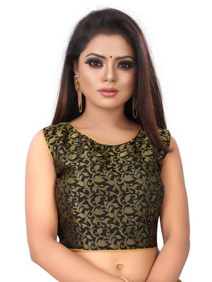 solid plain saree with blouse - 17089008 - Standard Image - 3