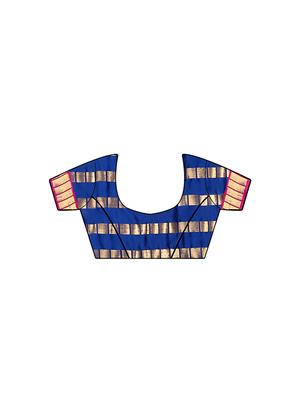 self design bordered saree with blouse - 17089044 - Standard Image - 4