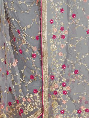 pastel embroidered saree with blouse - 17089047 - Standard Image - 3