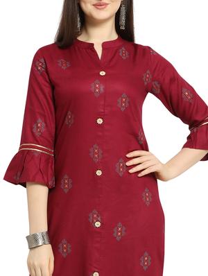 bell sleeves kurta palazzo set - 17089065 - Standard Image - 4