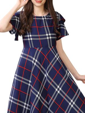 blue crepe aline dress - 17089110 - Standard Image - 4