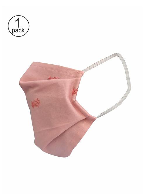 pink cotton printed women mask - 17089307 - Standard Image - 1