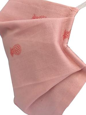 pink cotton printed women mask - 17089307 - Standard Image - 4
