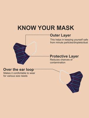 blue cotton printed women mask - 17089314 - Standard Image - 6
