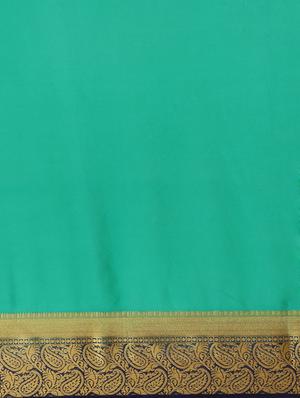 solid woven saree with blouse - 17089588 - Standard Image - 5