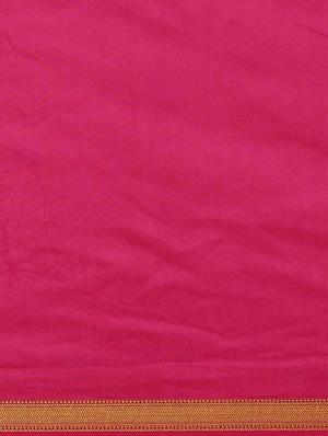 solid woven saree with blouse - 17089595 - Standard Image - 5
