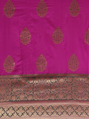 self design woven saree with blouse - 17089860 - Standard Image - 3