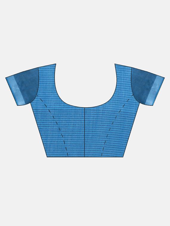 solid jamdani saree with blouse - 17089877 - Zoom Image - 5
