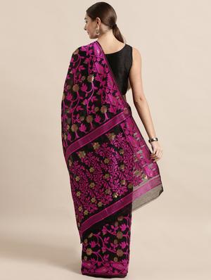 self design jamdani saree with blouse - 17089900 - Standard Image - 2