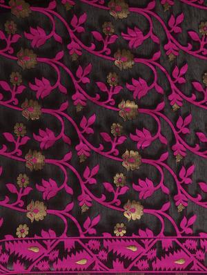 self design jamdani saree with blouse - 17089900 - Standard Image - 3
