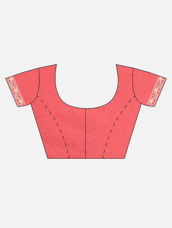 self design jamdani saree with blouse - 17089932 - Zoom Image - 5