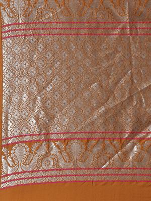 self design banarasi saree with blouse - 17089959 - Standard Image - 4