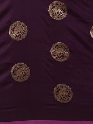 self design banarasi saree with blouse - 17089963 - Standard Image - 4