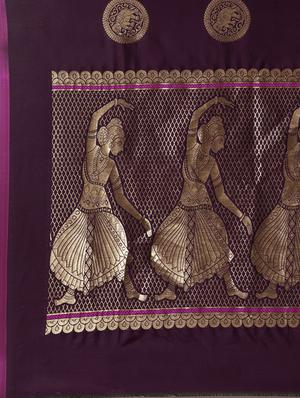 self design banarasi saree with blouse - 17089963 - Standard Image - 5
