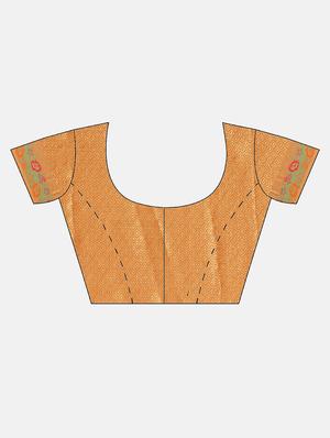 self design banarasi saree with blouse - 17089994 - Standard Image - 3