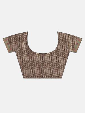 floral banarasi saree with blouse - 17089995 - Standard Image - 3