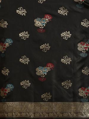 floral jamdani saree with blouse - 17089996 - Standard Image - 5