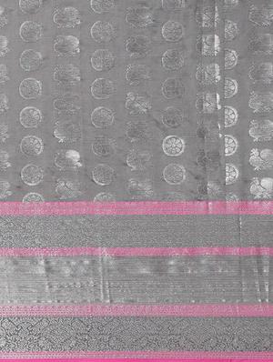self design kanjivaram saree with blouse - 17090006 - Standard Image - 4