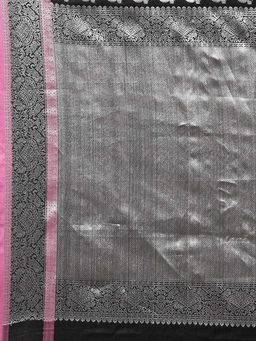 self design kanjivaram saree with blouse - 17090008 - Zoom Image - 4