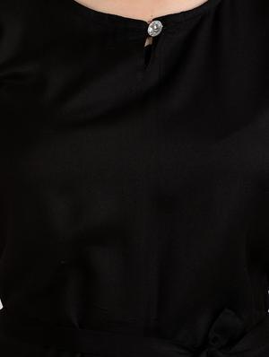 keyhole neck tie front jumpsuit - 17090027 - Standard Image - 4