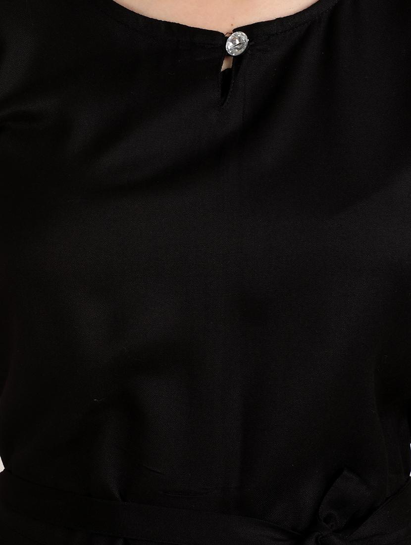 keyhole neck tie front jumpsuit - 17090027 - Zoom Image - 4