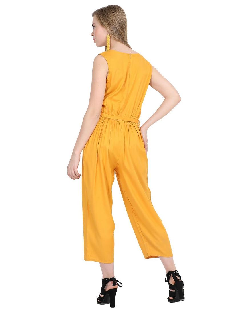 keyhole neck tie front jumpsuit - 17090029 - Zoom Image - 3