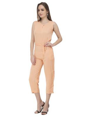 keyhole neck tie front jumpsuit - 17090031 - Standard Image - 2