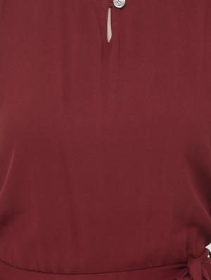 keyhole neck tie front jumpsuit - 17090033 - Standard Image - 4